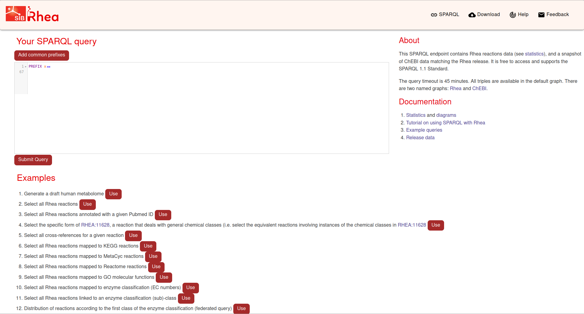 Rhea SPARQL endpoint