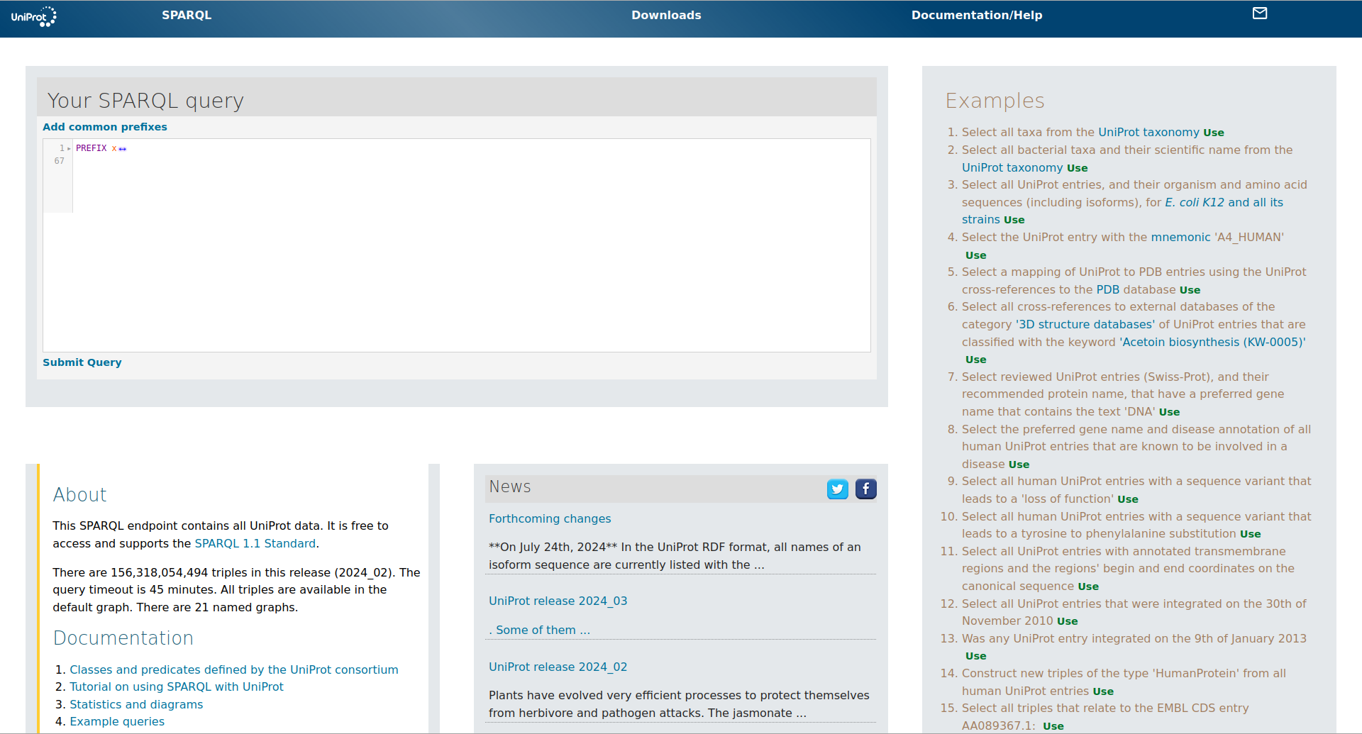 UniProt SPARQL endpoint